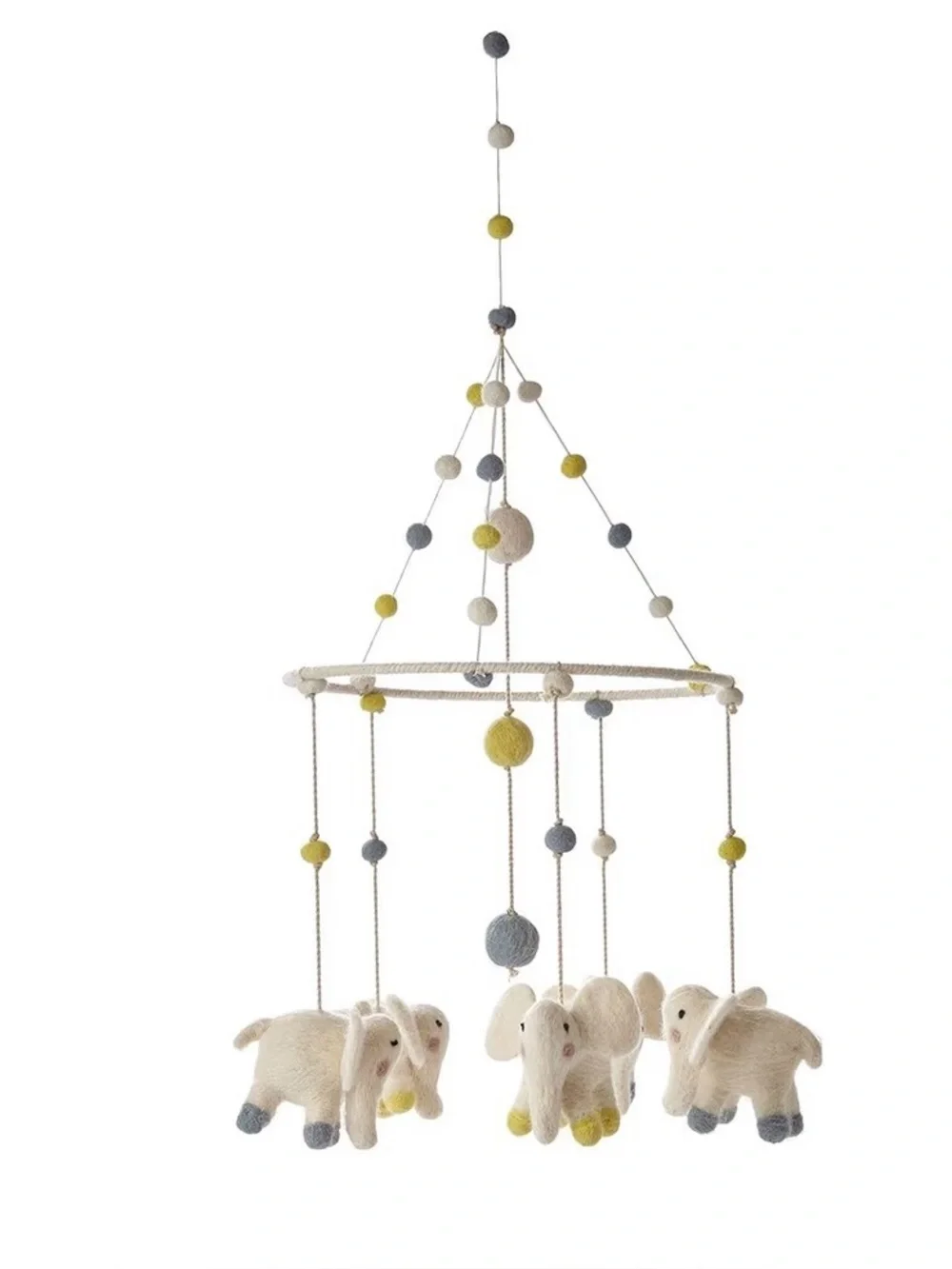Pehr Elephant Parade felted wool baby ceiling mobile NWT and box, $110 on Amazon